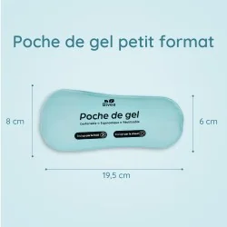 Poches de gel Ergonomique Bain dérivatif Petit Format dimensions format