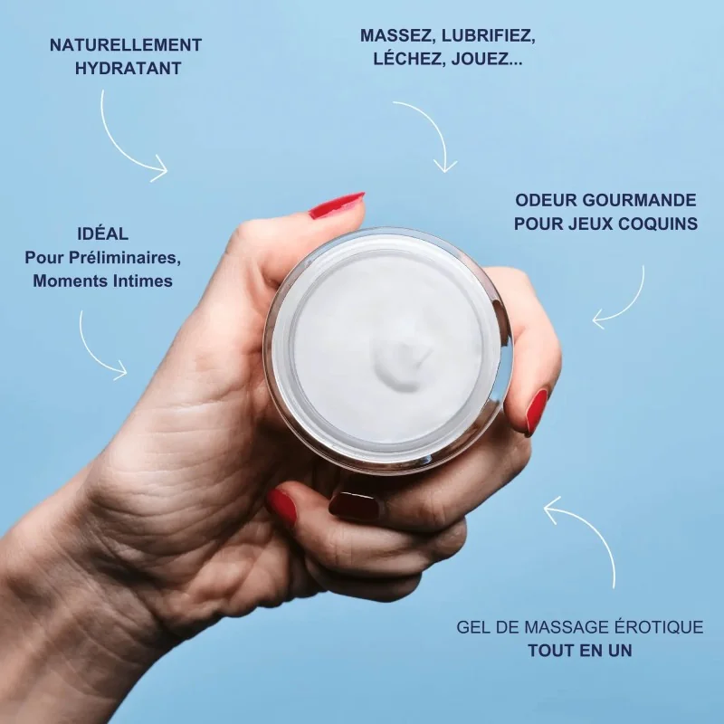 Lubrifiant massage gourmand à la vanille Bio