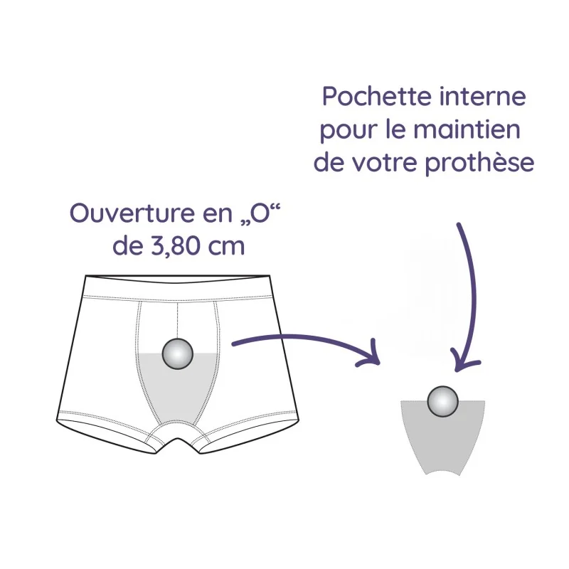 Boxer en coton avec anneau pour Hard packer